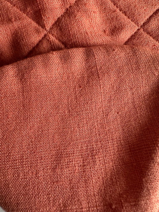 Naturally Dyed Khadi Star Baby Bib | Madder