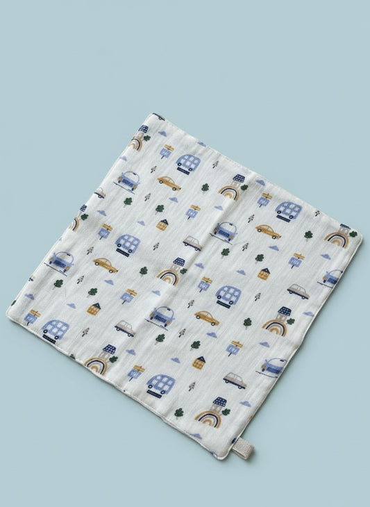 100% Organic Cotton Baby Wash cloth |super absorbent - pack of 2 | Avocado- Car