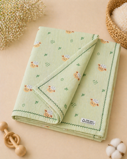 Little Lamb Pistachio Dohar | 100% premium Muslin cotton