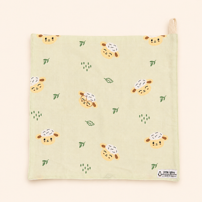 100% Organic Cotton Baby Wash cloth |super absorbent - pack of 2 |lamb on a car