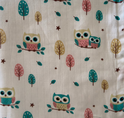 Little Owl Moonlight Dohar | 100% premium Muslin cotton