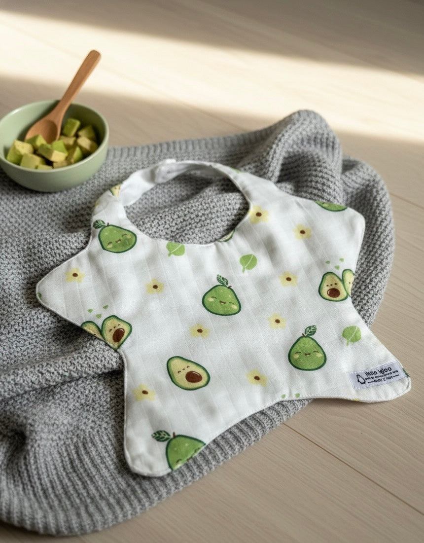 Little igloo 100% Premium organic cotton Muslin Baby bibs | pack of 4
