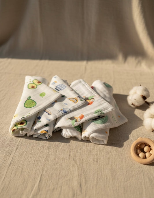 100% Organic Cotton Baby Wash cloth | super absorbent | pack of 4