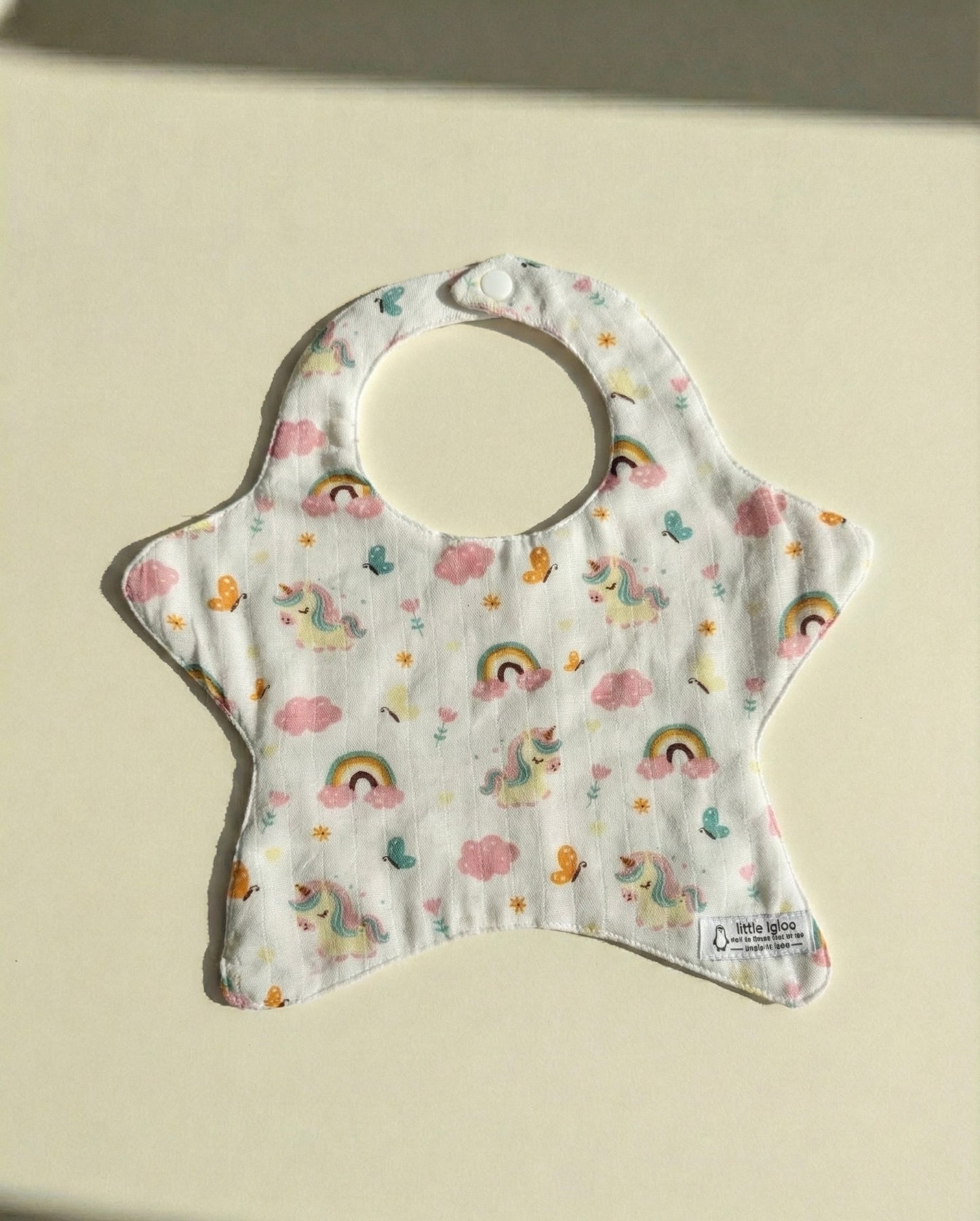 Little igloo 100% Premium organic cotton Muslin Baby bibs | pack of 4