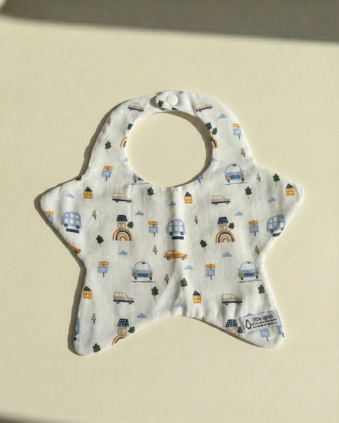 Little igloo 100% Premium organic cotton Muslin Baby bibs | pack of 4