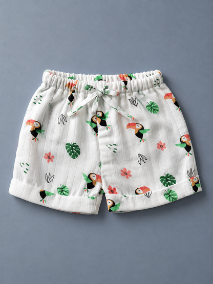 Tropical Toucan Muslin Set | double layer