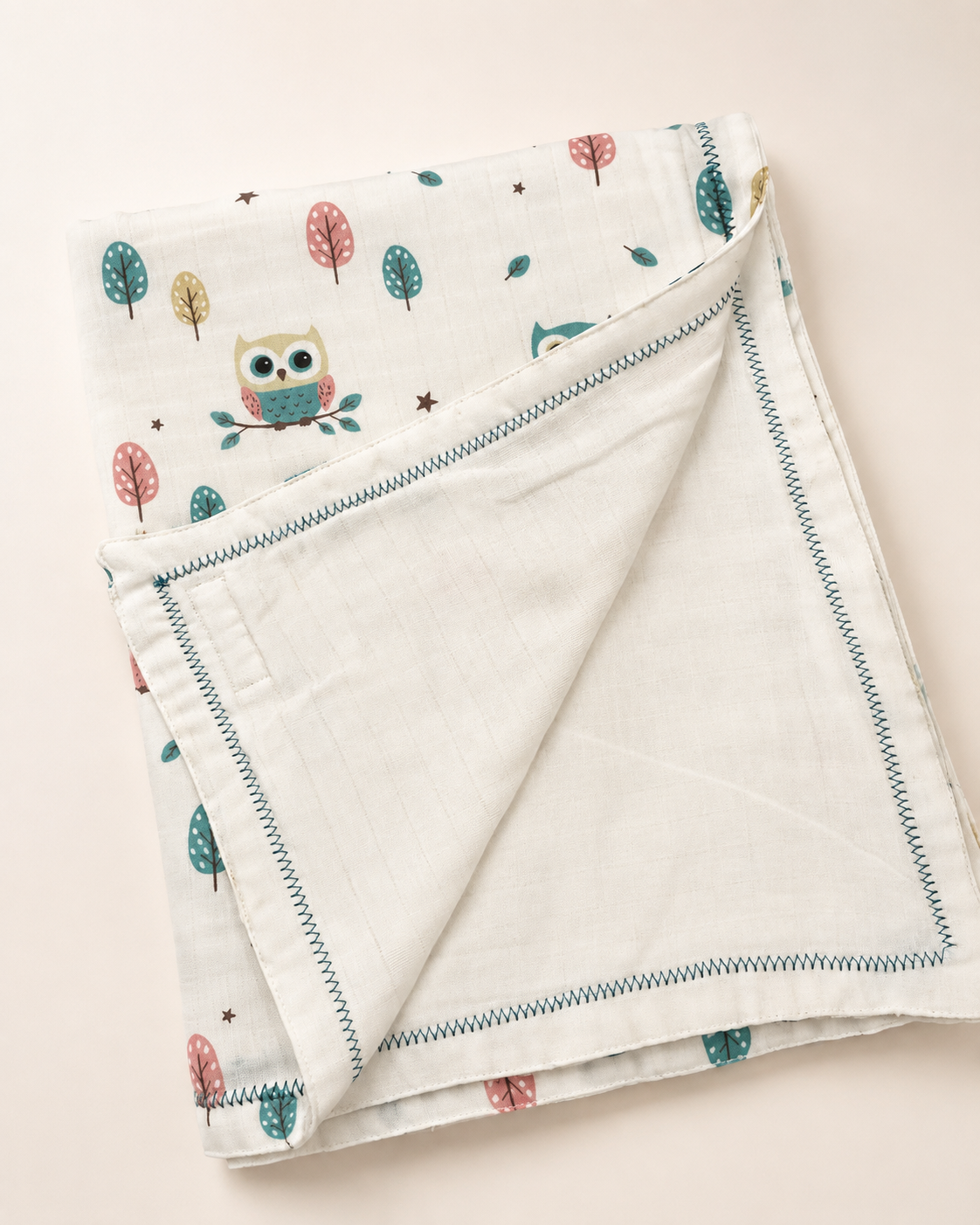 Little Owl Moonlight Dohar | 100% premium Muslin cotton | 5 Layer