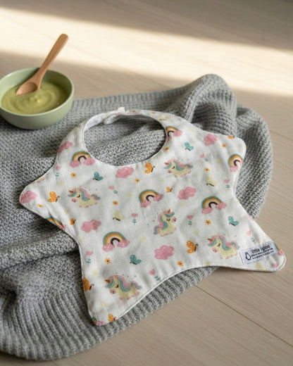 Little igloo 100% Premium organic cotton Muslin Baby bibs | pack of 4