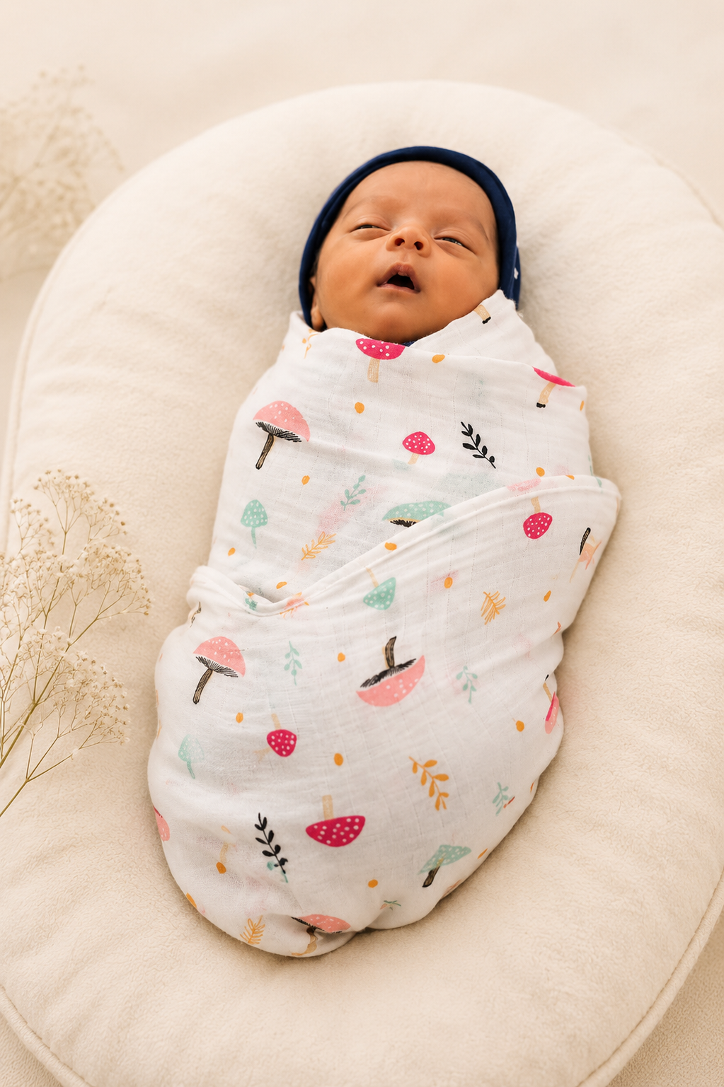 100% Organic Cotton Muslin Baby Swaddle | pack of four | 110x90cm