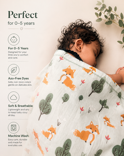 Little Fox Meadow Dohar | 100% premium Muslin cotton